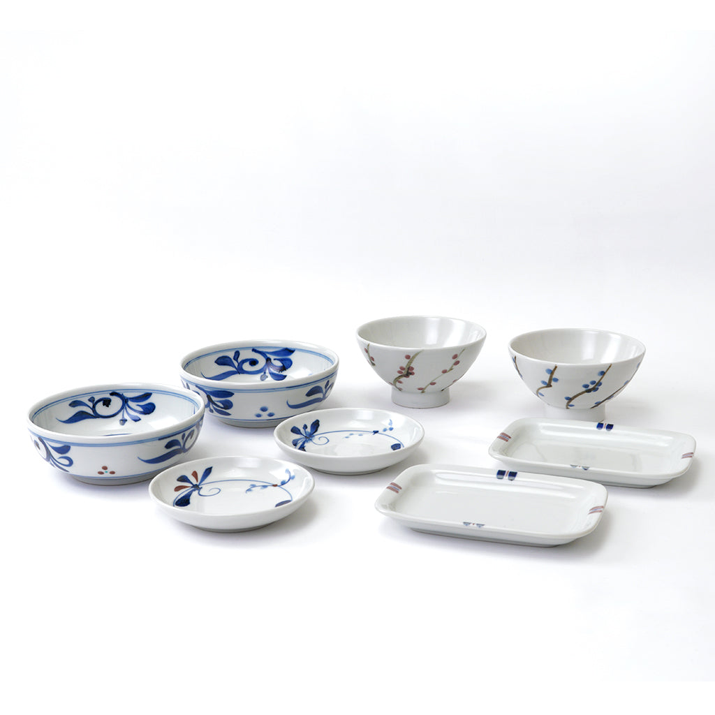 瀬戸焼　染付印判手　煎茶器　十二客　N　R7222B 瀬戸焼 染付印判手 煎茶器 十二客 N R7222B 瀬戸焼 染付印判手