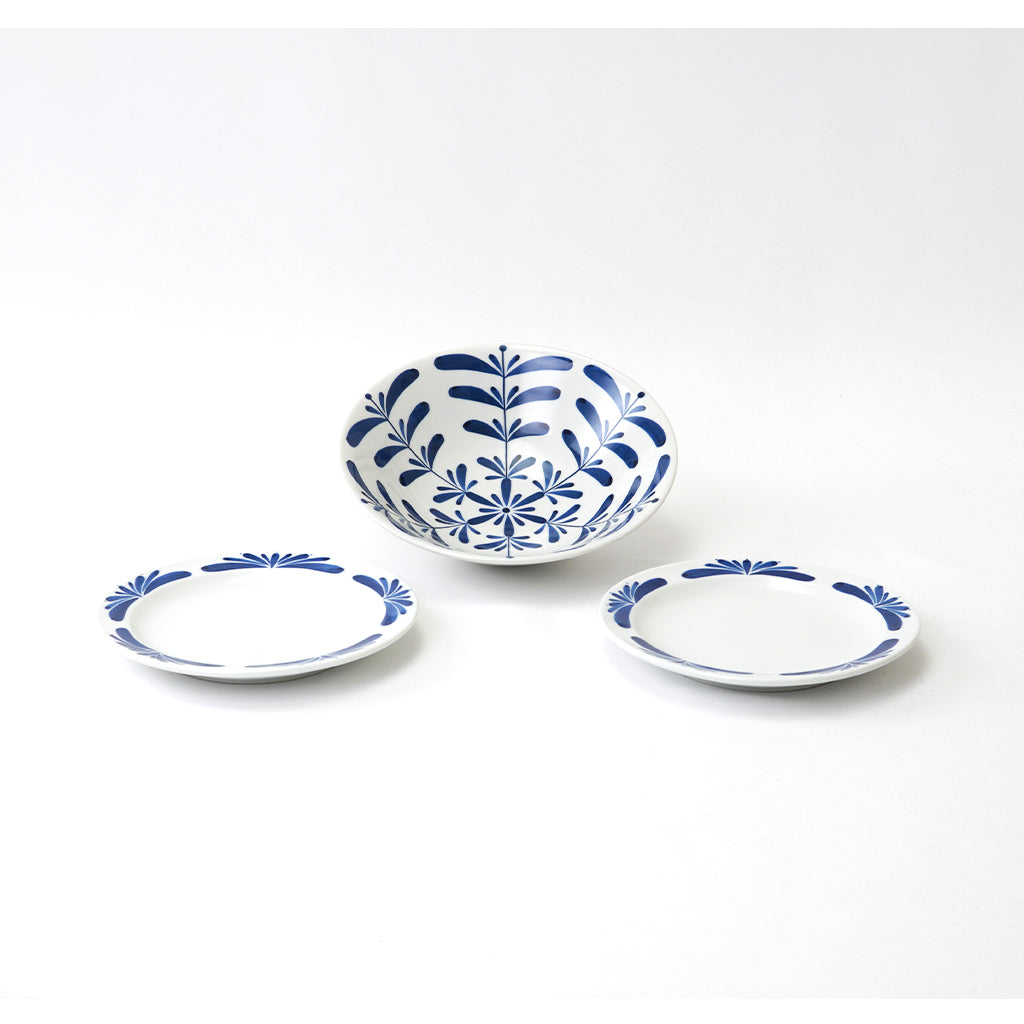 大西陶芸セット】5,500円・ブルーハーブ食器3点セット – 砥部焼
