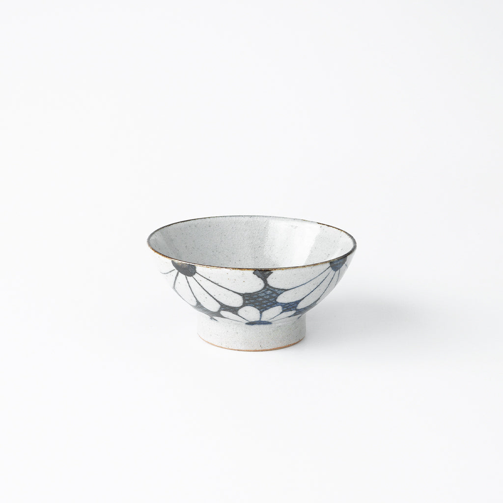 京焼　清風与平　 染付　菊文　茶碗　 煎茶道具 茶道具　本物保証 煎茶道具 祥瑞文金流し 煎茶碗 六客組 平安 清昌 共箱 染付 京焼