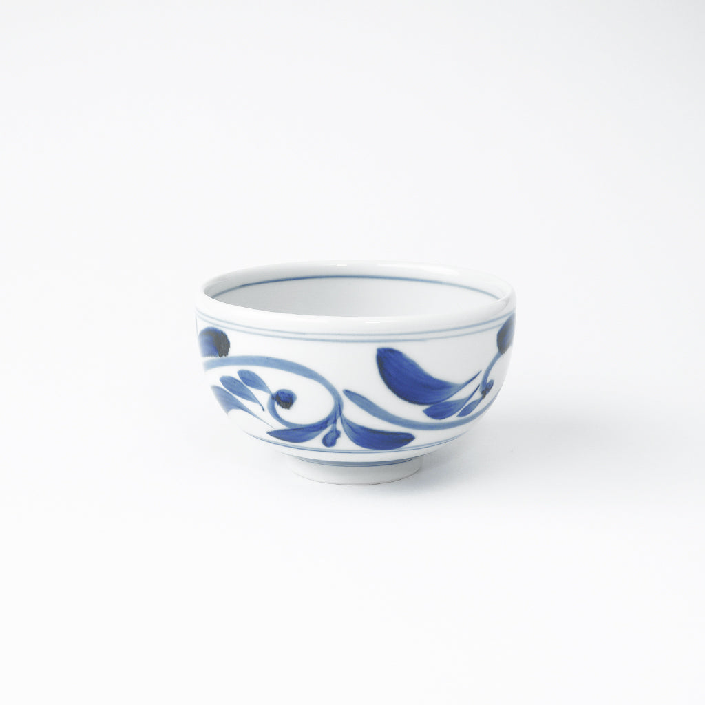 美品　砥部焼　千山窯　2枚セット 砥部焼 千山窯 おにぎり皿（唐草）【砥部焼通販e-tobeyaki.com】