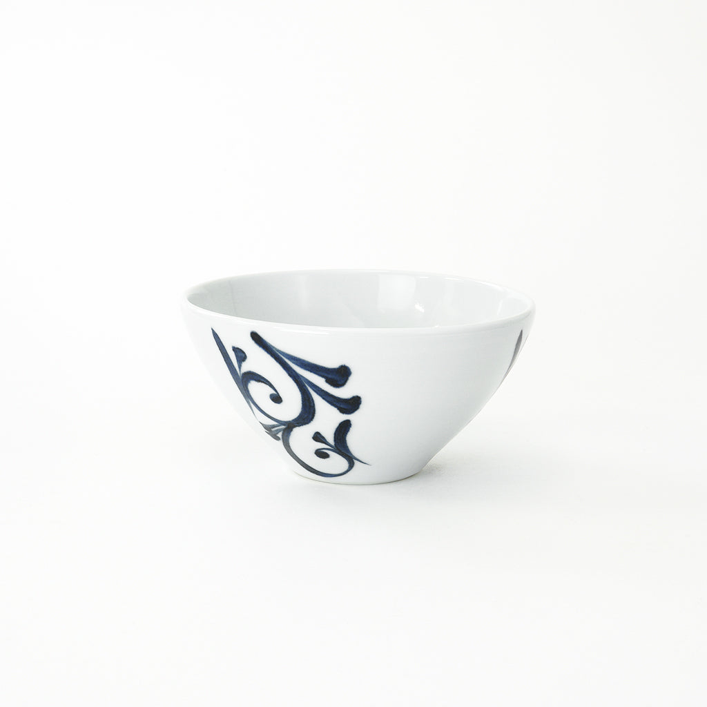 【公水窯】5.5寸碗　タテカラクサ
